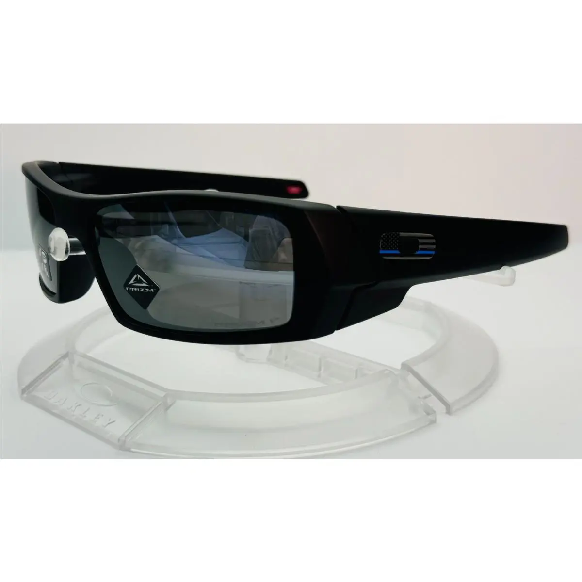 Gascan Sunglasses / Matte Black/ Prizm Black Polarized/thin Blue Line by Oakley