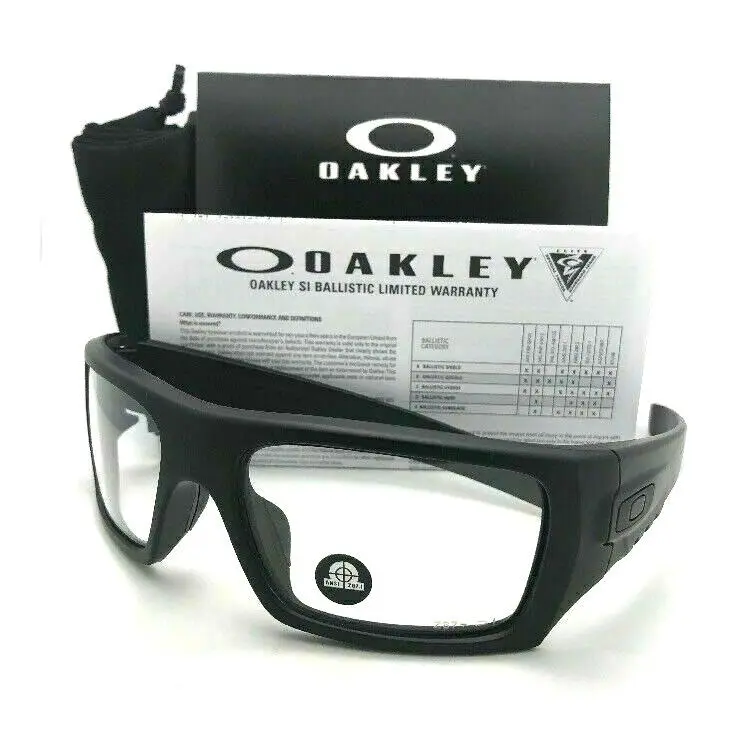 Safety Glasses SI Det-cord OO9253-2161 61-18 Matte Black Frames Z87+ Lens by Oakley