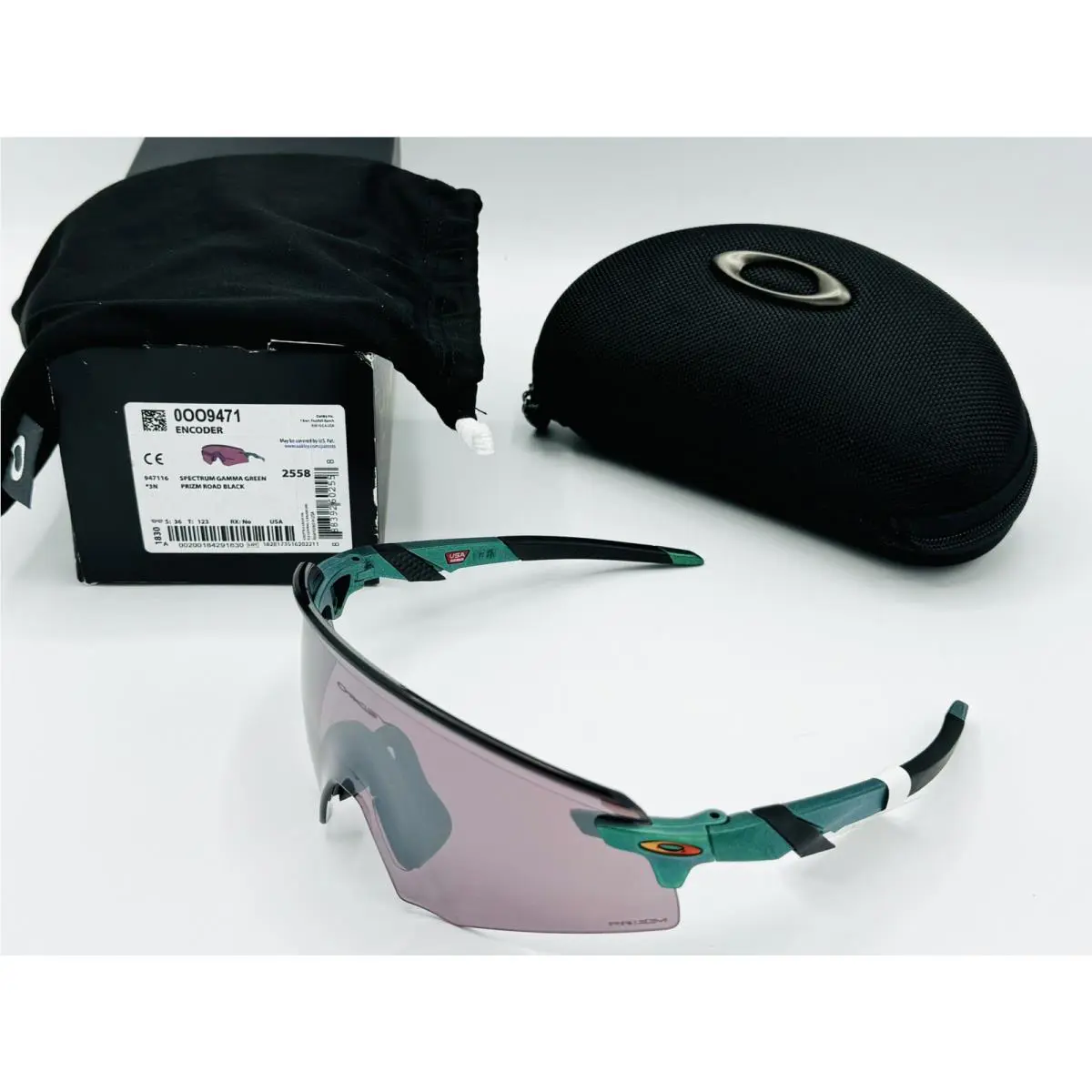 Encoder Shield Sunglasses - Spectrum Gamma Green - Prizm Road Black by Oakley