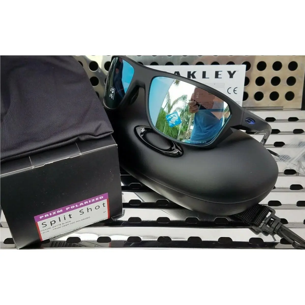 Oakley Split Shot 9416-0664 Sunglasses Matte Blck /prizm Deep H2O Polarized