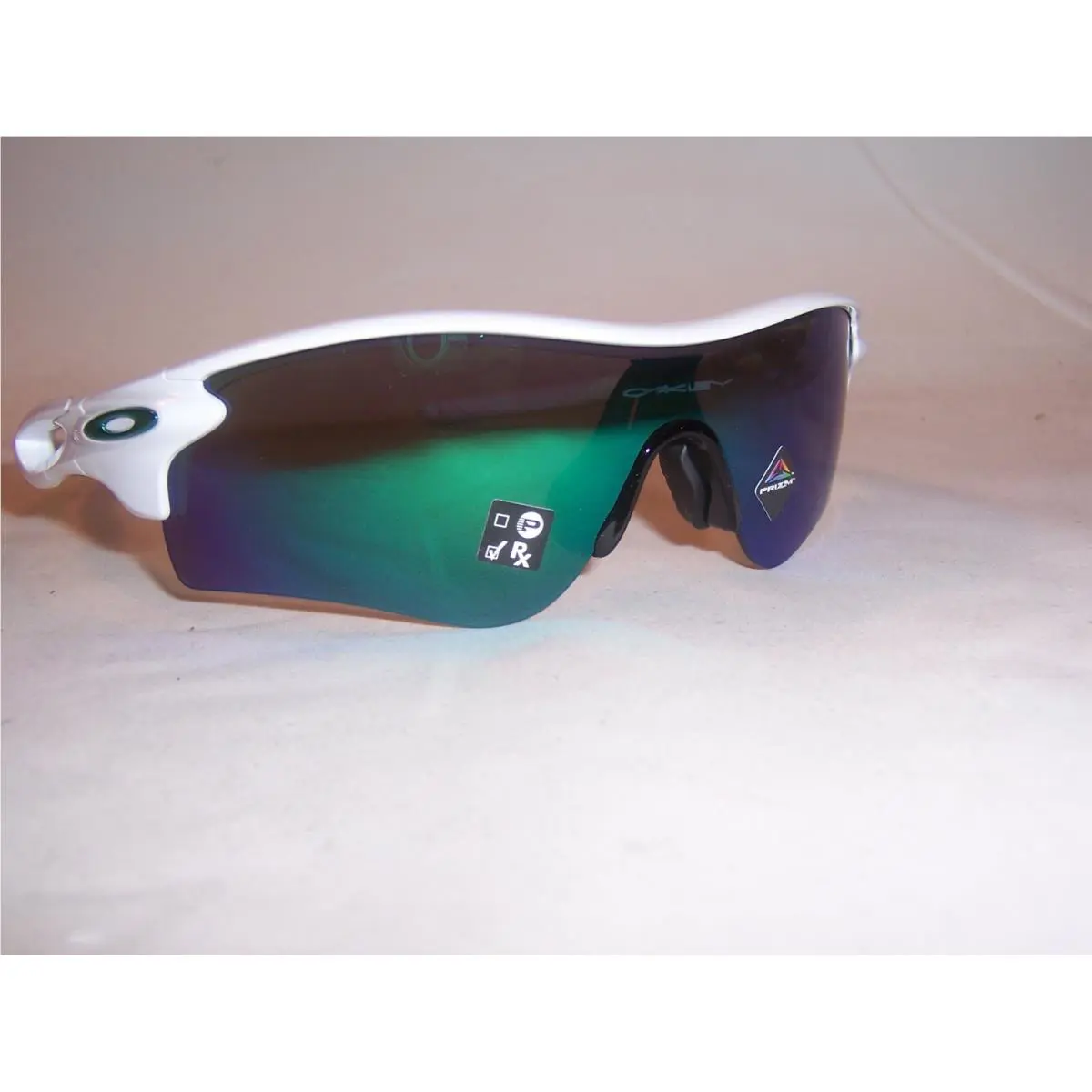 Radarlock Shiny White with Prizm Jade Lens Sunglass 9206-43 by Oakley