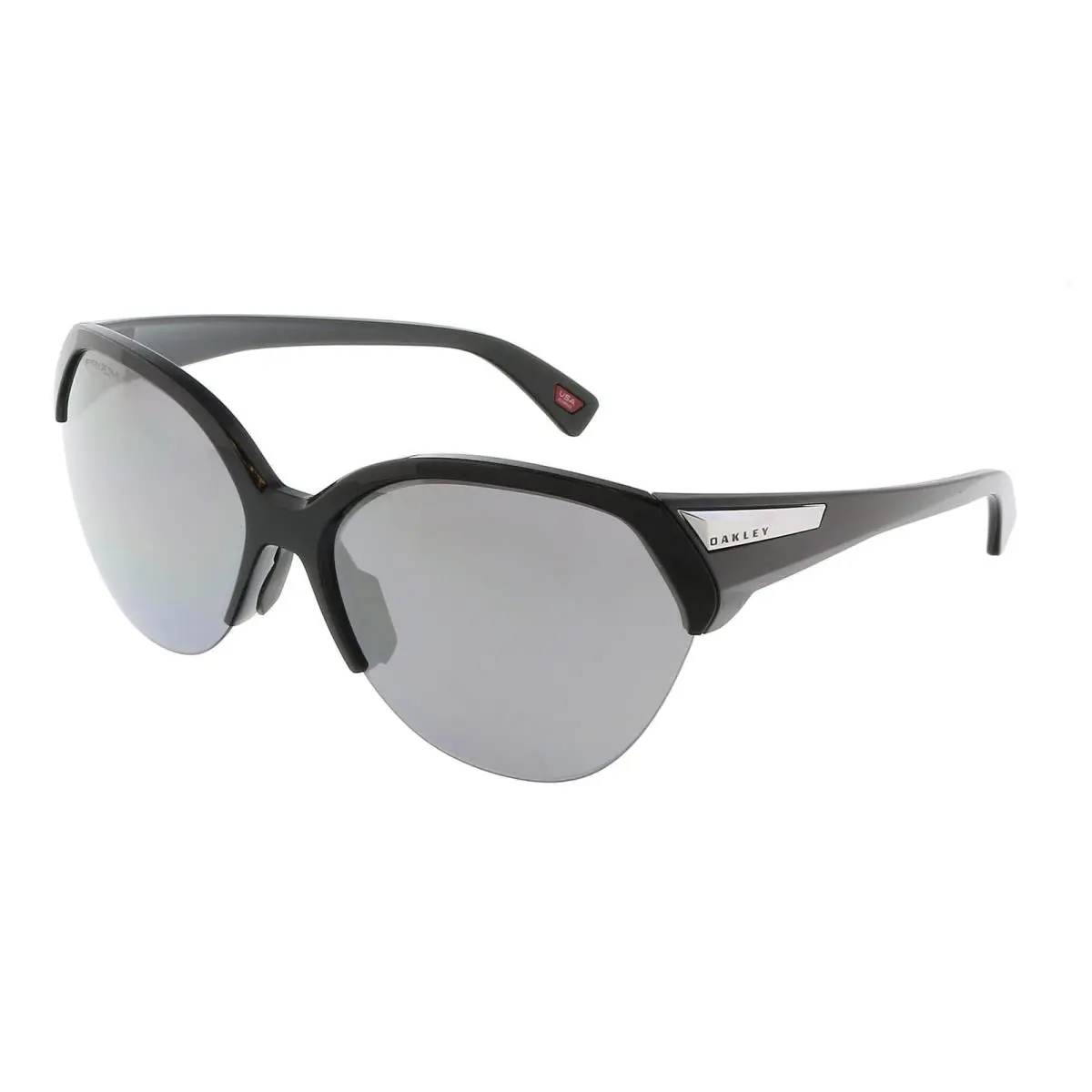 0OO9447 944704 Trailing Point Black Round Semi Rimless Sunglasses by Oakley