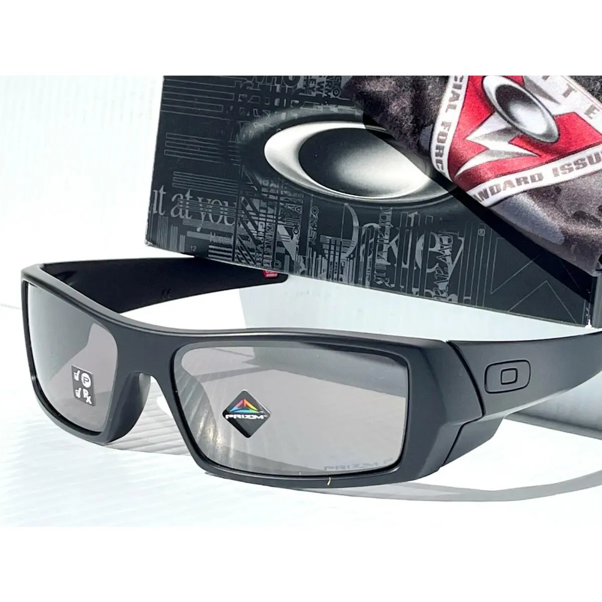 Gascan Blackout w Prizm Black Polarized Lens Wrap Sunglass 9014-28 by Oakley
