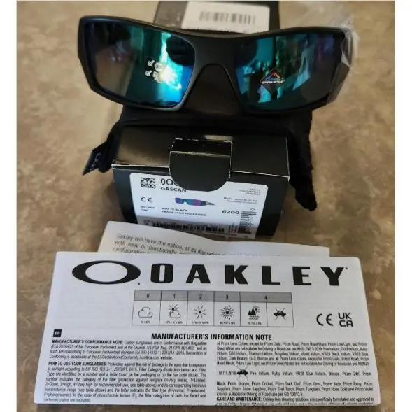 Oakley Gascan Polarized Sunglasses Hi Res Matte Black/prizm Jade Green OO9014