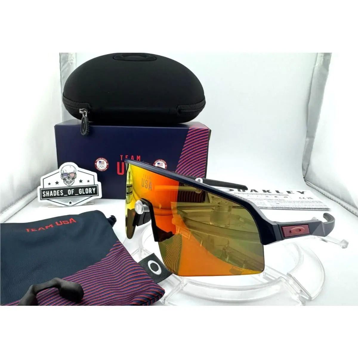 Oakley Sutro Lite Sweep Team Usa Matte Navy Prizm Ruby Sunglasses OO9465-25
