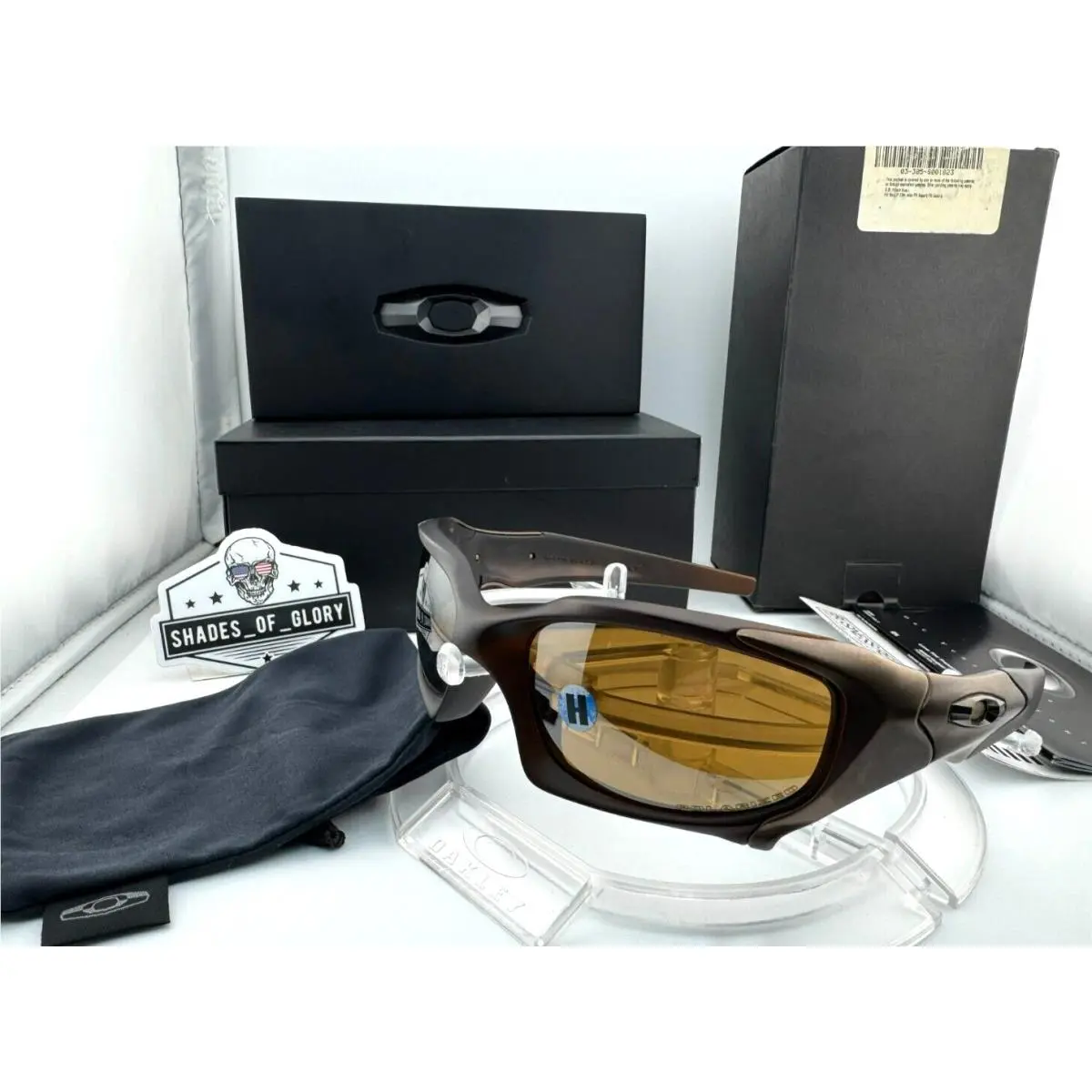 Oakley Pit Boss 03-305 Matte Rootbeer Bronze Tungsten Iridium Polarized Elite