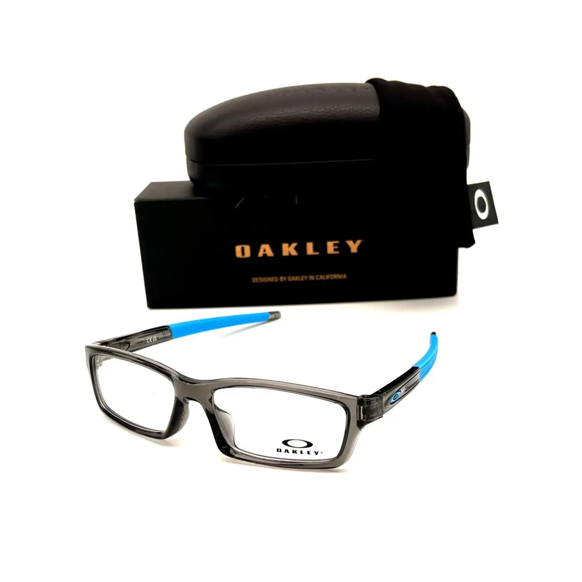Oakley Crosslink Youth A OX8111-0253 Polished Grey Smoke / Clear Lens 53mm - Frame: Polished Grey Smoke