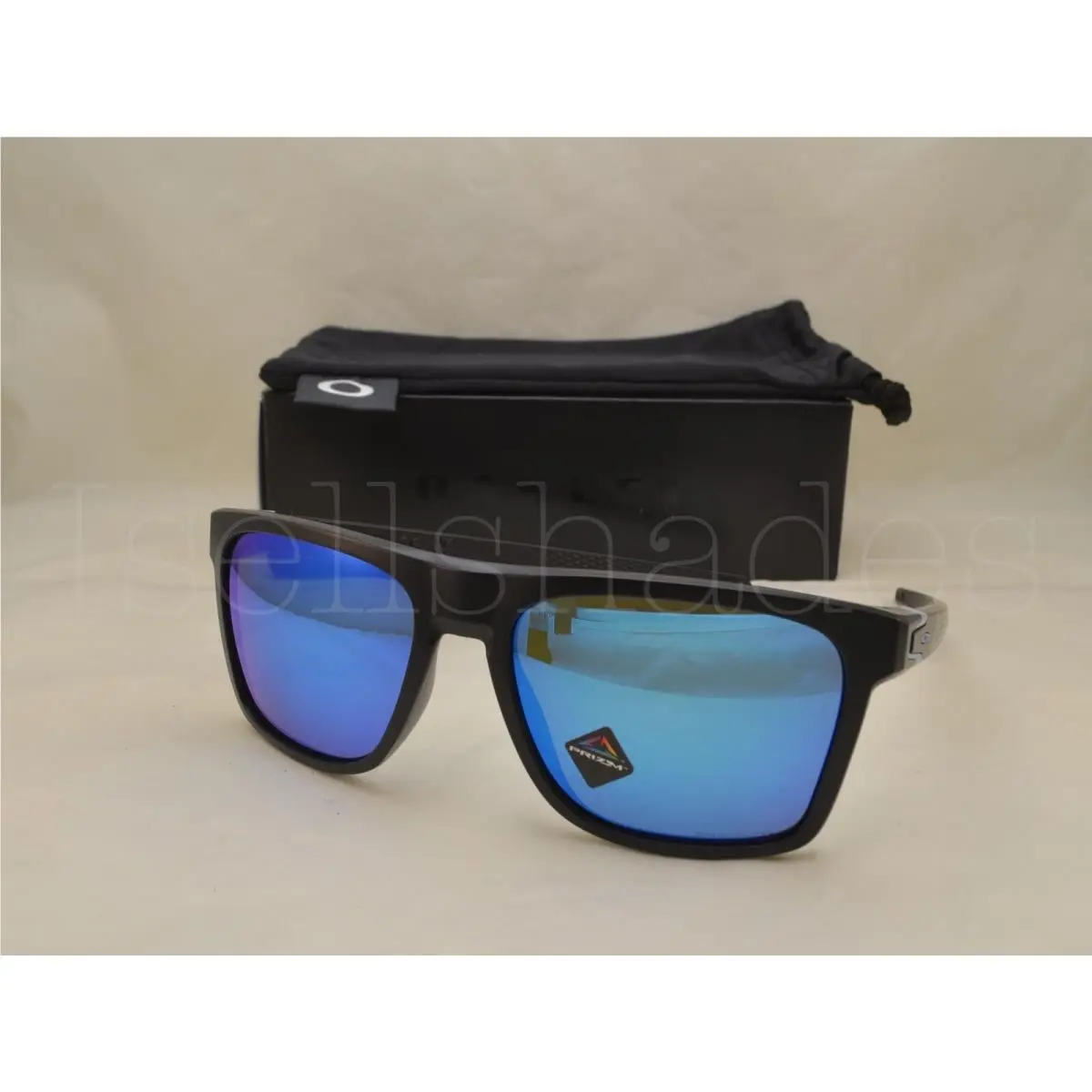 Oakley Leffing Well OO9100-12 57 Matte Black with Prizm Sapphire Lens