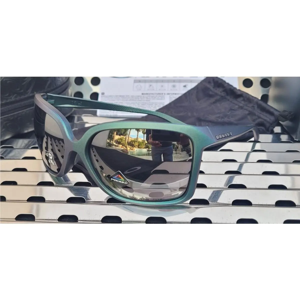 Oakley Wildrye Sunglasses 9230-0561 Silver-blue Shift/prizm Black Polarized
