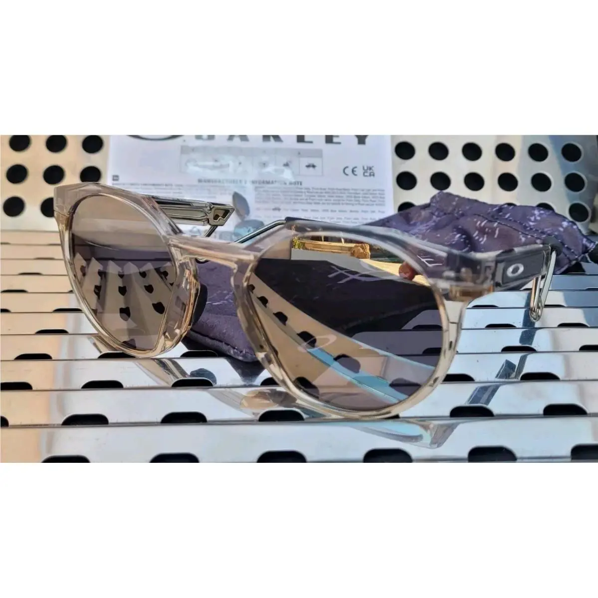 Oakley Hstn Metal 9279-0552 D. Lillard Sunglasses Grey Ink-sepia / Prizm Blk
