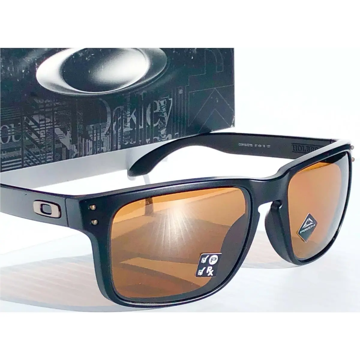 Oakley Holbrook Matte Black w Polarized Prizm Tungsten Golf Sunglass 9102-D7