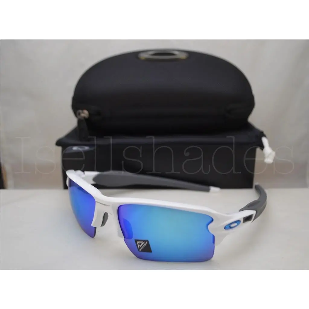 Flak 2.0 XL OO9188-94 59 Polished White with Prizm Sapphire Lens by Oakley