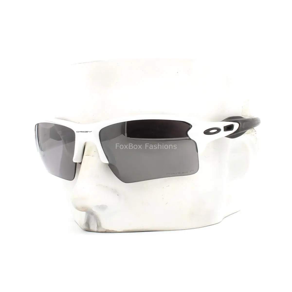 Flak 2.0 Sunglasses Gloss White Prizm Black Polarized OO9188-8159 W/case by Oakley