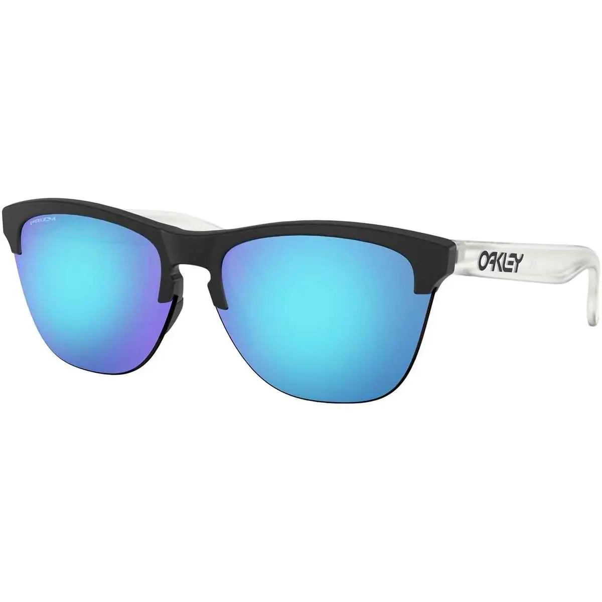 Oakley Men`s Frogskins Lite Matte Black/prizm Sapphire One Size Sunglasses - Frame: Black, Lens: Blue