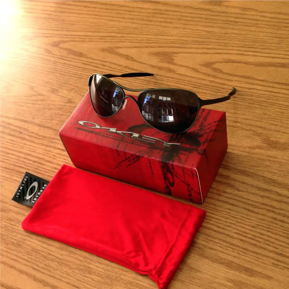 Oakley Warden Aviator Sunglasses Brushed Gunmetal Olive Stretchline Grey