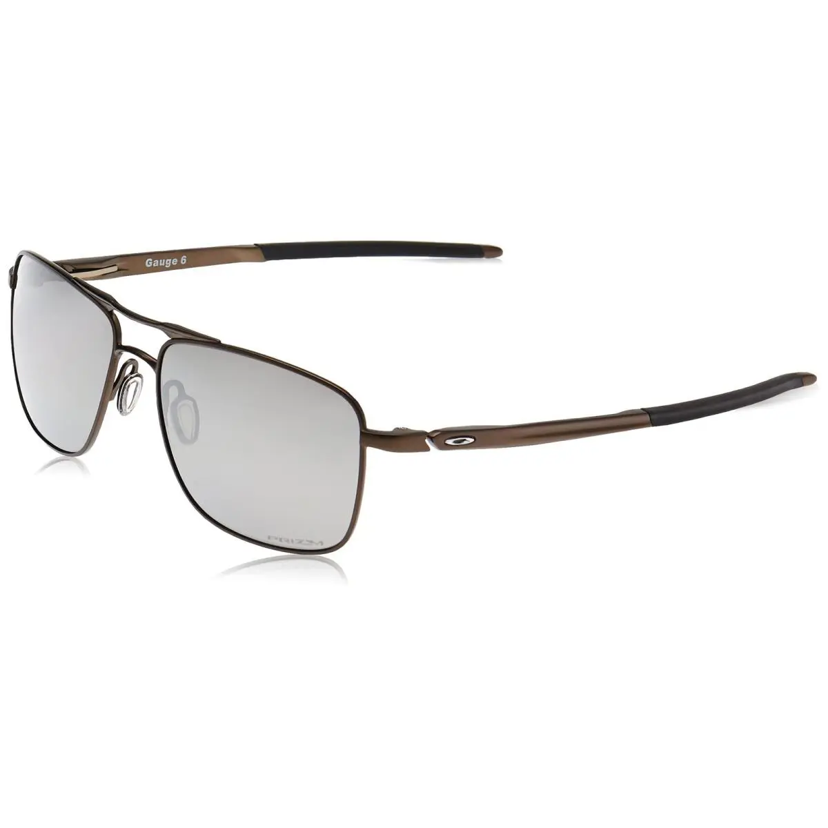 OO6038-06 Mens Oakley Gauge 6 Polarized Sunglasses - Frame: Pewter, Lens: Prizm Black
