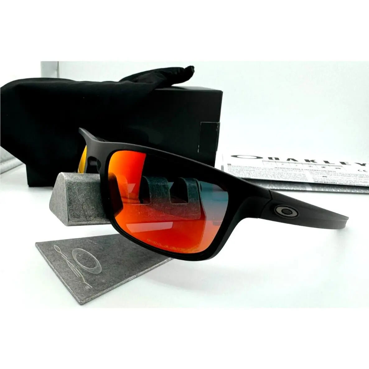 Oakley Sliver Stealth Matte Black W/ Ruby Iridium Polarized Sunglasses OO9408-06