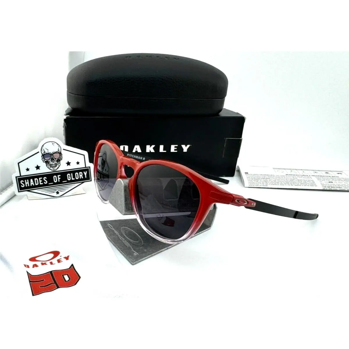 Oakley Pitchman R Motogp Red Fade Prizm Black Gradient Sunglasses Fabio OO943917