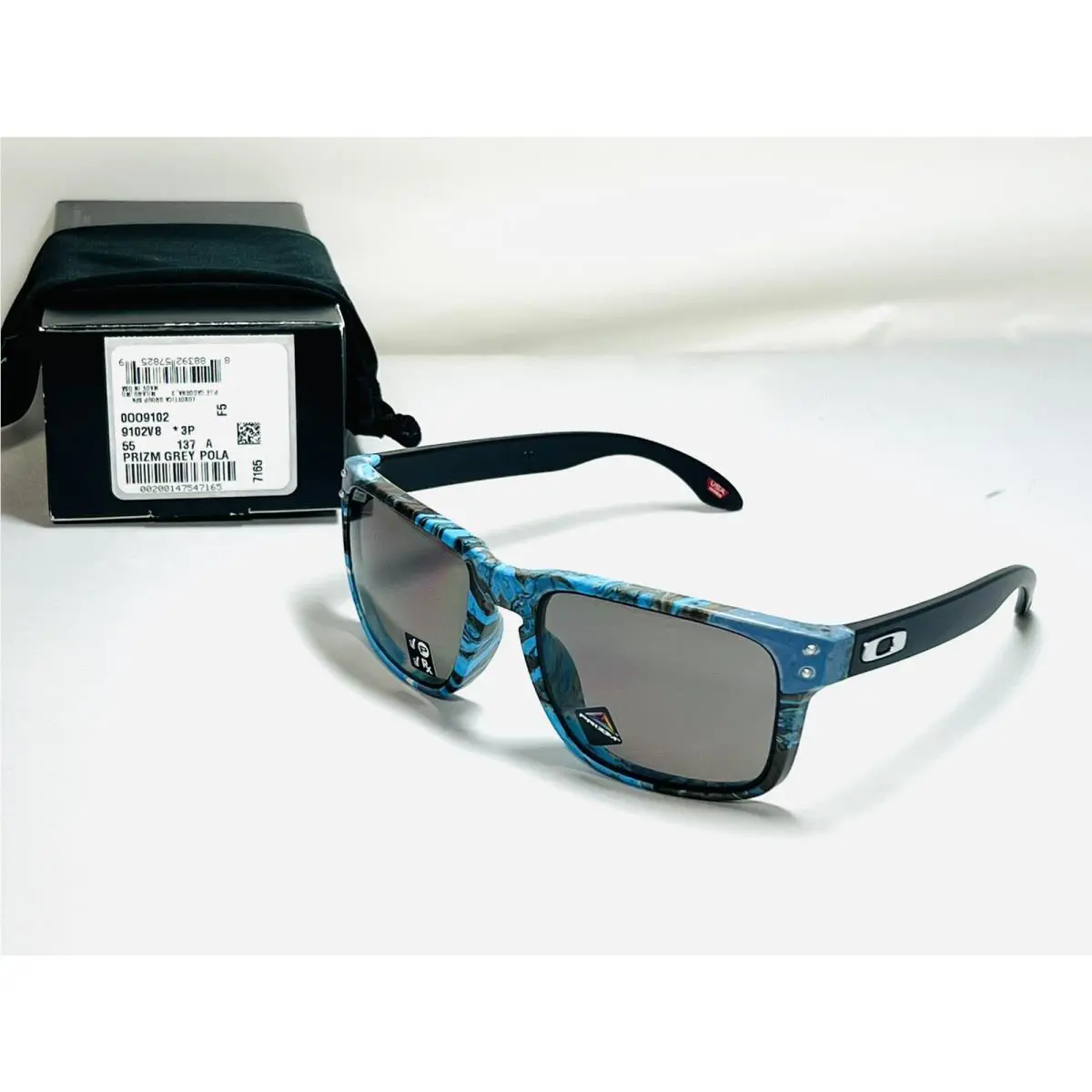 Oakley Holbrook Grey Prizm Polarized Sanctuary Swirl Sunglasses OO9102 Blue