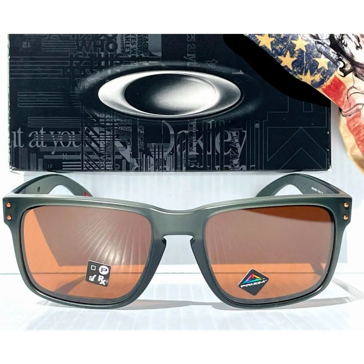 Holbrook Heritage Usa Uncle Sam Tungsten Brown Sunglass 9102-G6 by Oakley