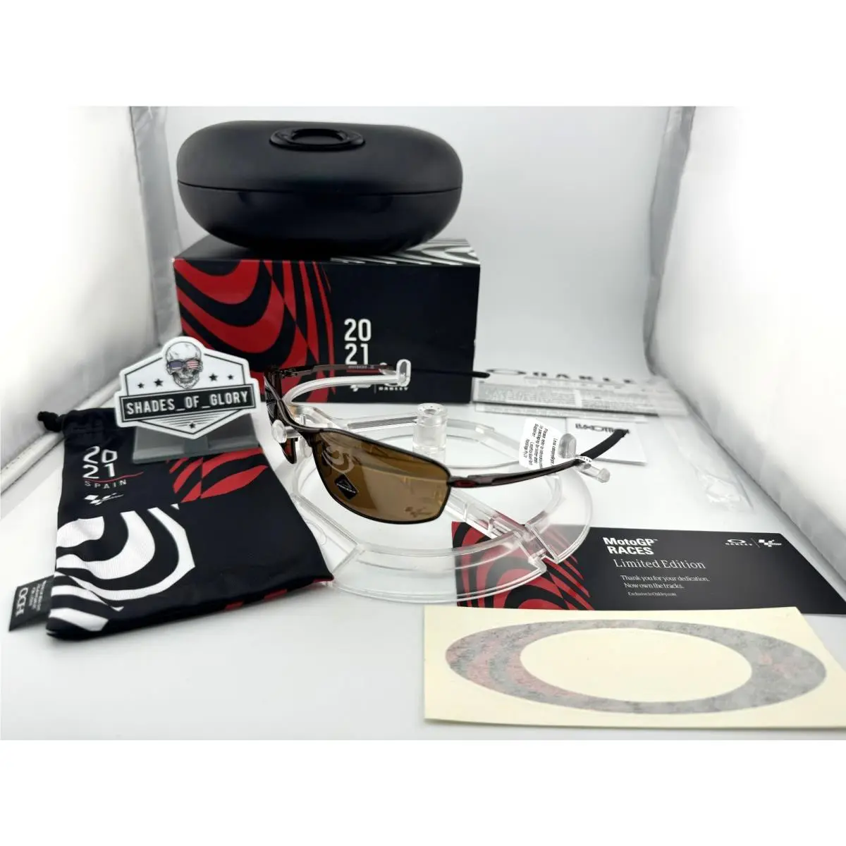 Oakley Whisker Moto GP Brushed Grenache Prizm Tungsten Sunglasses OO4141-10 Rare - Frame: Brushed Grenache, Lens: Prizm Tungsten