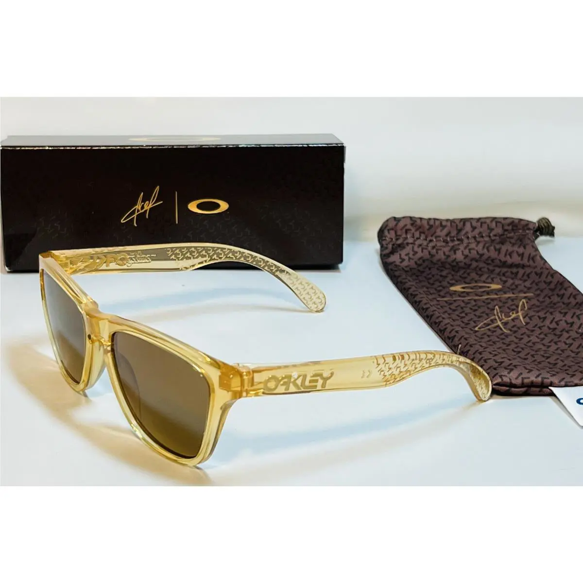 Frogskins Xxs Sunglasses Kylian Mbappe Small Prizm Tungsten Curry by Oakley