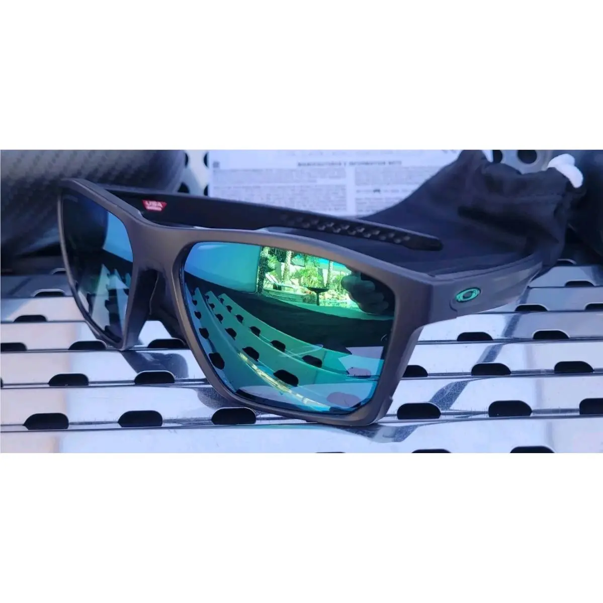 Targetline 9397-0758 Sunglasses Matte Black W/jade Iridium Polarized by Oakley