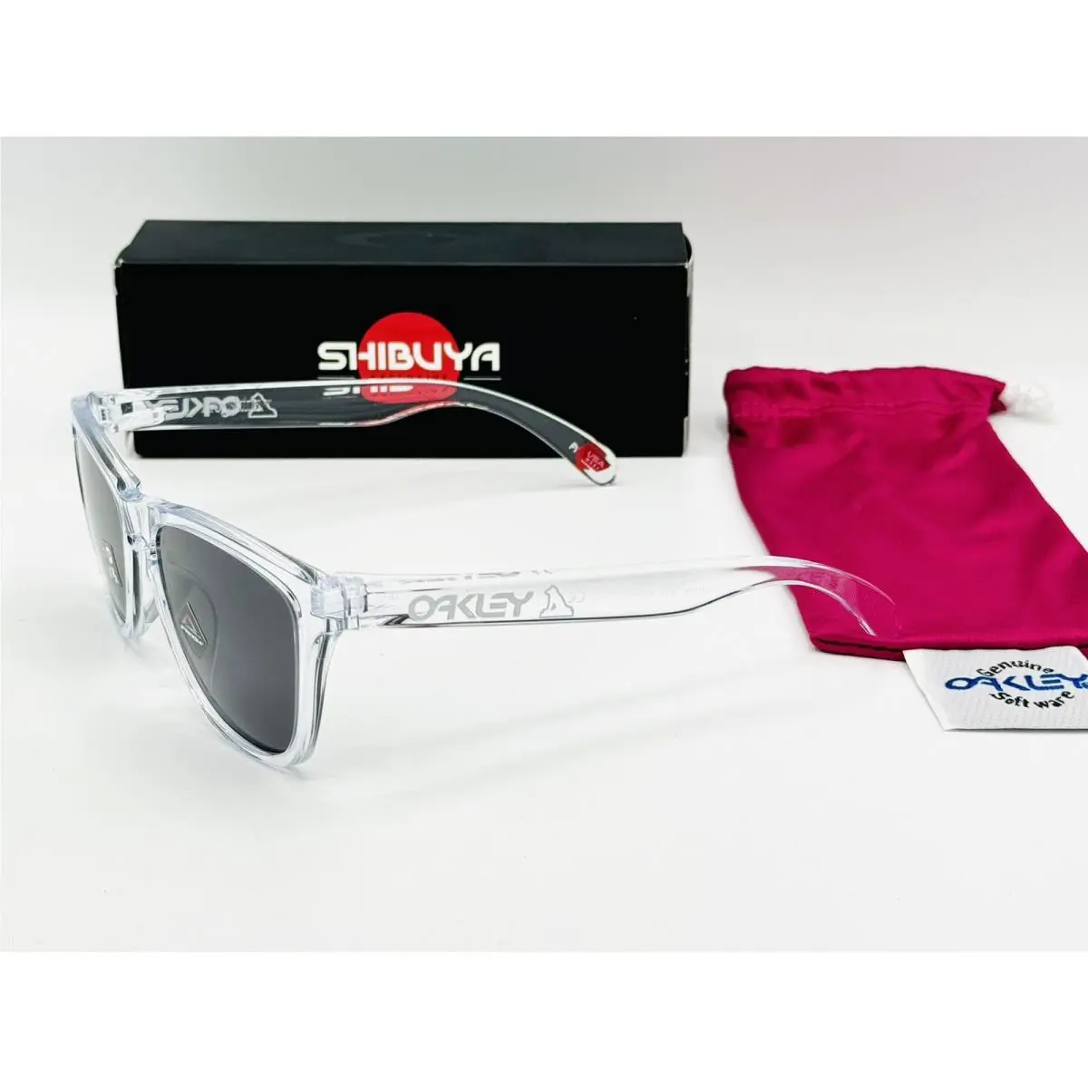 Frogskins Shibuya Japan Release Clear Sunglasses Prizm Grey Limited by Oakley