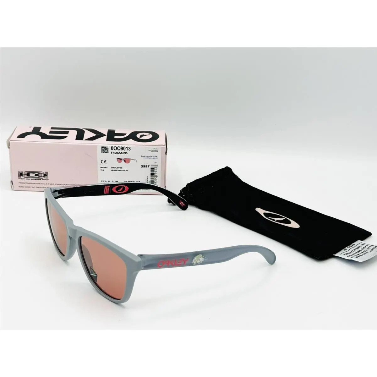 Oakley Frogskins Staple Sunglasses- Staple Fog -pizm Dark Golf -pigeon Rare