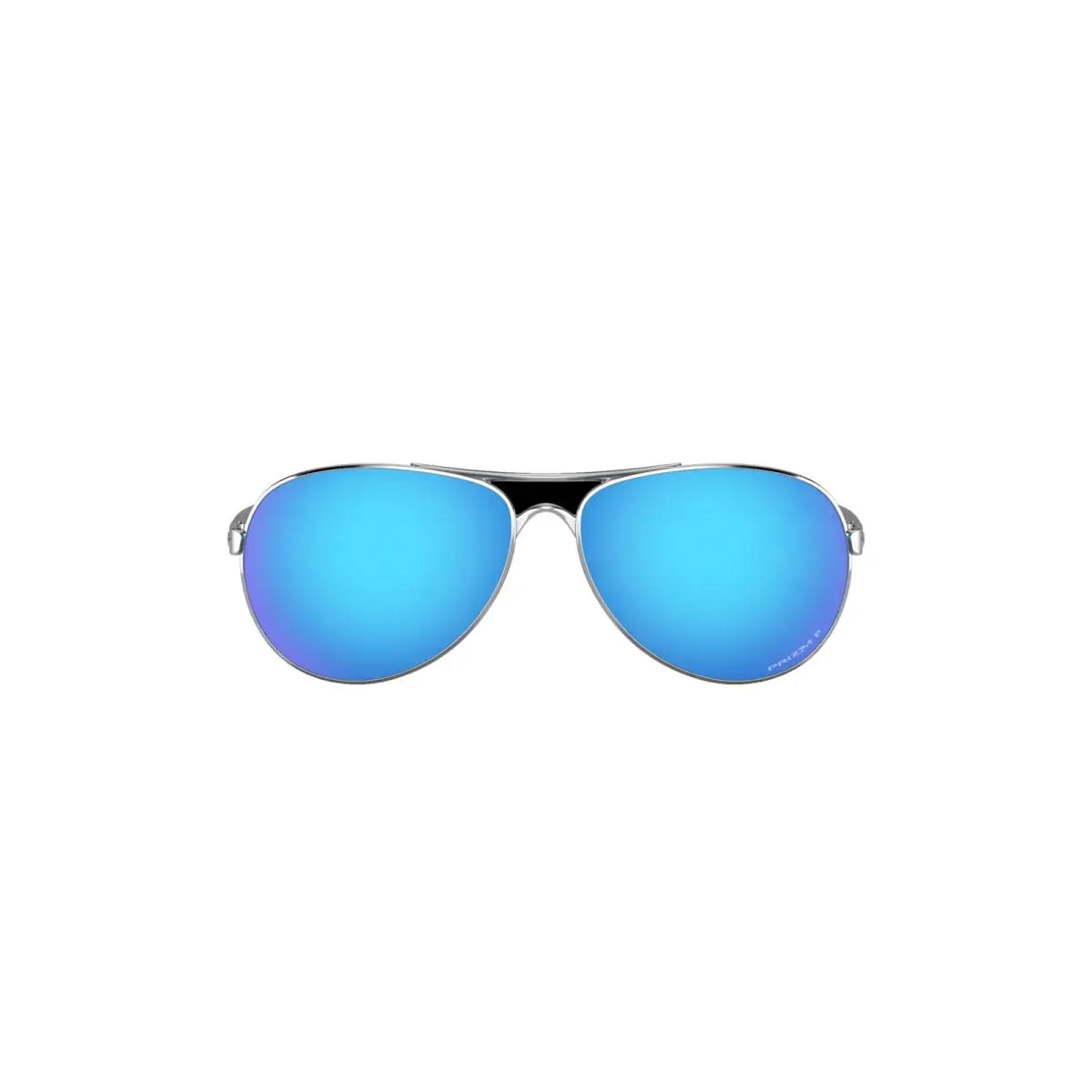 Oakley Feedback Polarized Sunglasses Polished Chrome Prizm Sapphire Aviator