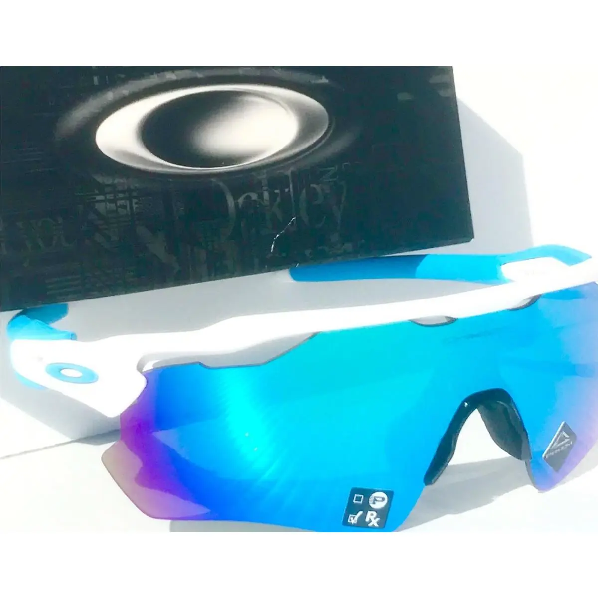 Oakley Radar EV Path White Sky Blue Sapphire Prizm Lens Sunglass 9208-57