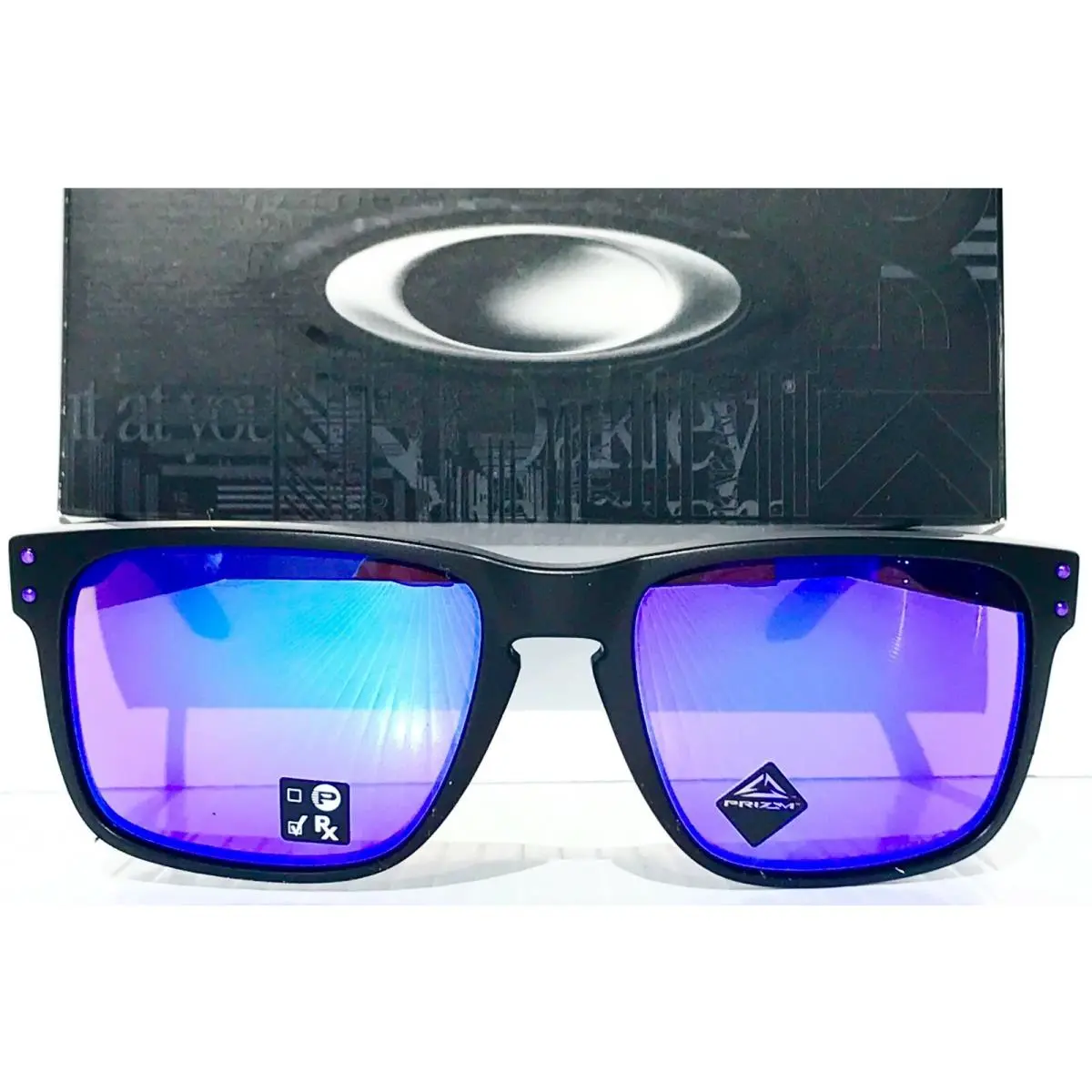 Oakley Holbrook XL Matte Black w Prizm Violet Lens Sunglass 9417-20