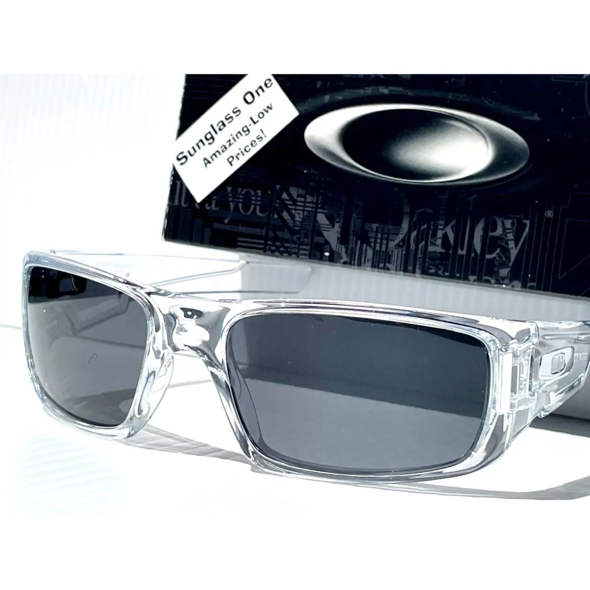 Oakley Crankshaft Polished Clear/ice Iridium Men`s Sport Sunglasses OO9239-04