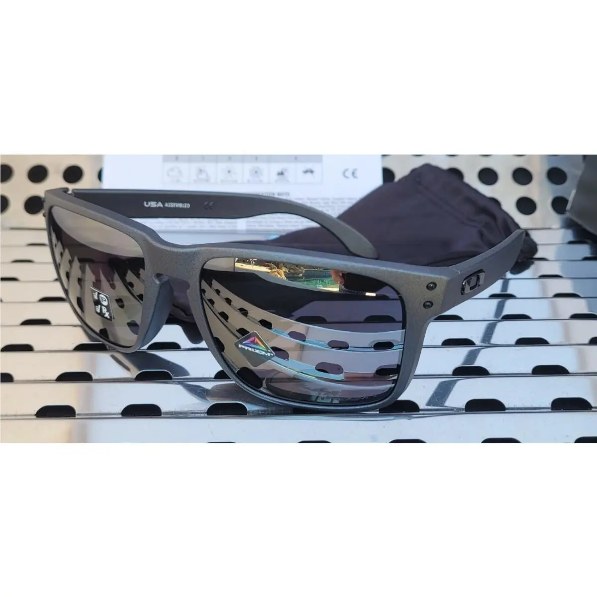 Oakley Holbrook XL 9417-3059 Sunglasses Matte Steel w/ Prizm Black Polarized