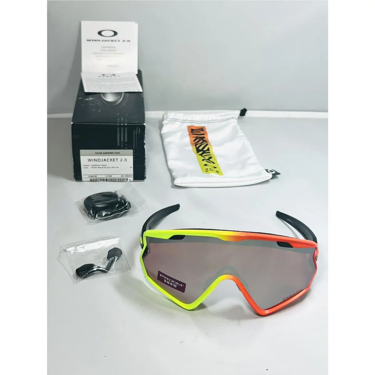 Oakley Wind Jacket 2.0 Sunglasses Harmony Fade Yellow Orange Rare Goggles
