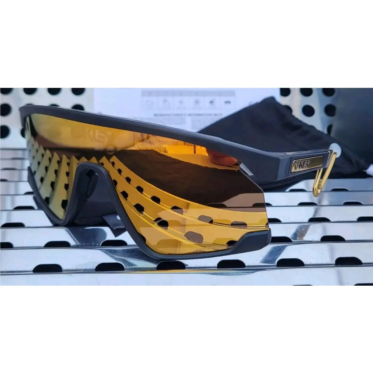 Bxtr 9237-0139 Sunglasses Matte Black+gold W/prizm 24k Iridium Lenses by Oakley