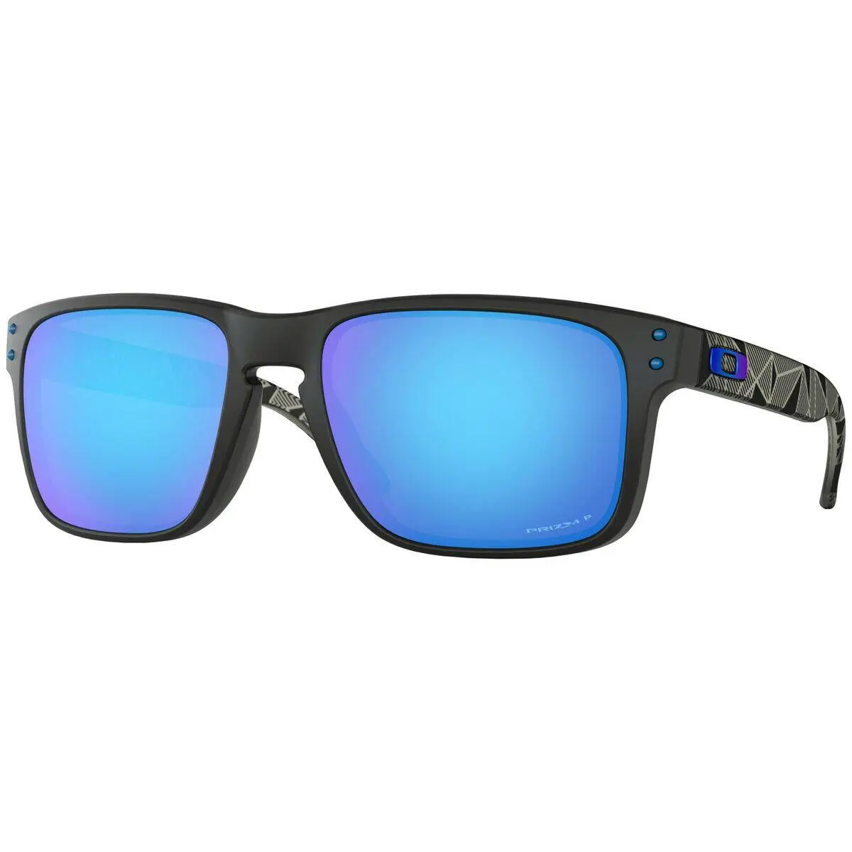 Oakley Holbrook Prizmatic Polarized Sunglasses OO9102-H0 55 - Frame: Black, Lens: Blue