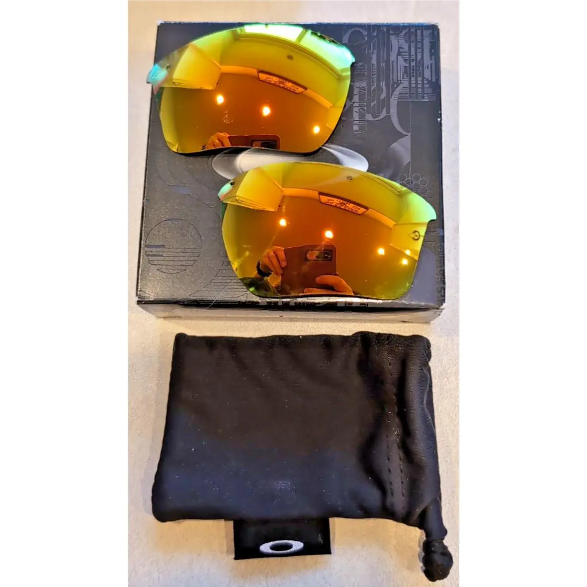 Oakley Flak Jacket 1.0 Fire Iridium Xlj Lenses