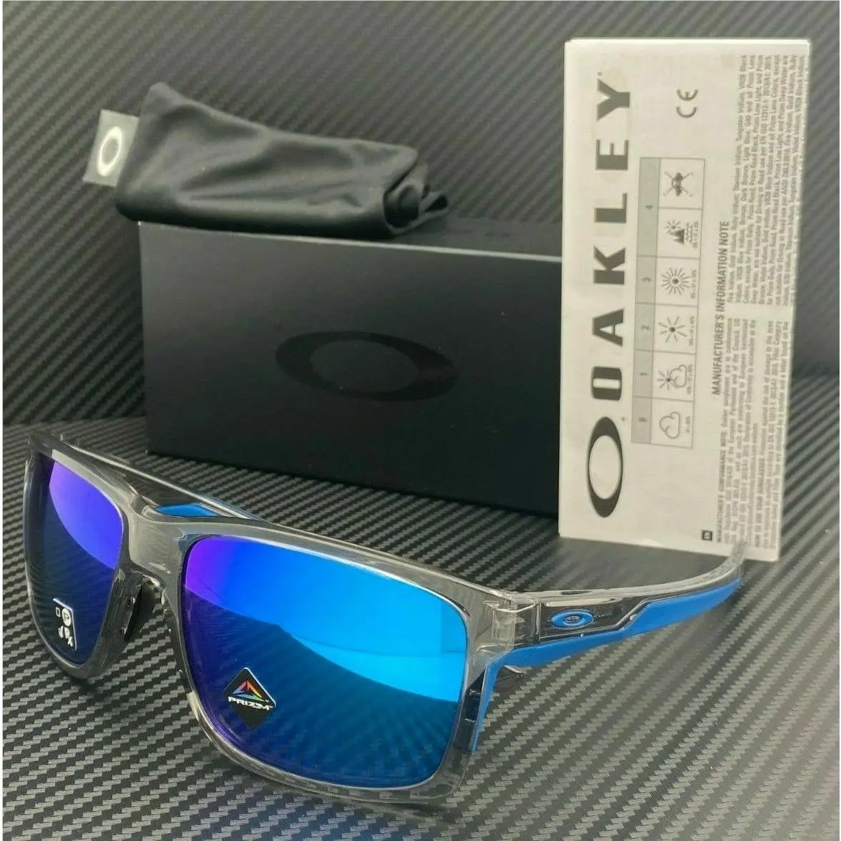 Oakley Mainlink XL OO9264-4261 Gray Ink w/ Prizm Sapphire Iridium Sunglasses