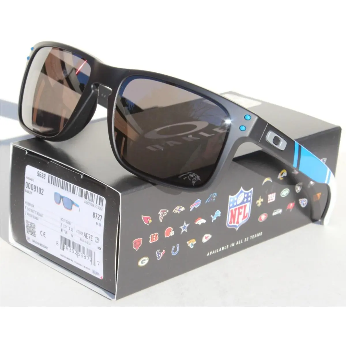 Holbrook Sunglasses Nfl Carolina Panthers Black/prizm Black OO9102-Q6 by Oakley
