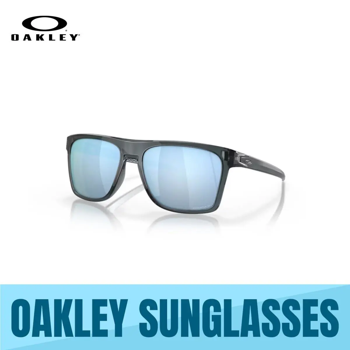 OO9100 Leffingwell 910005 Crystal Black-prizm Deep Water Polar Sunglasses by Oakley