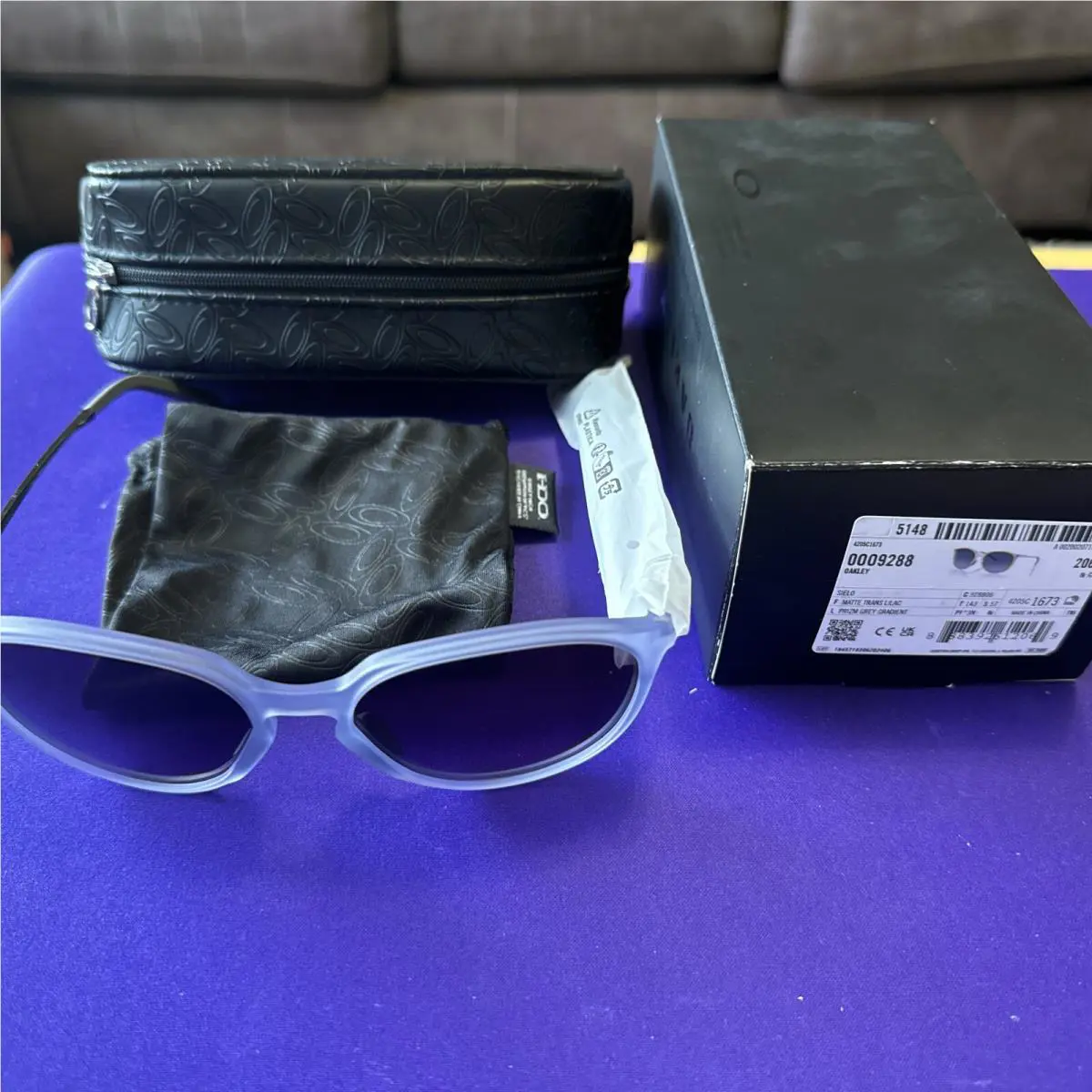 Oakley Sielo 0009288 Prizm Grey Lenses Matte Lilac Frame - Universal Fit