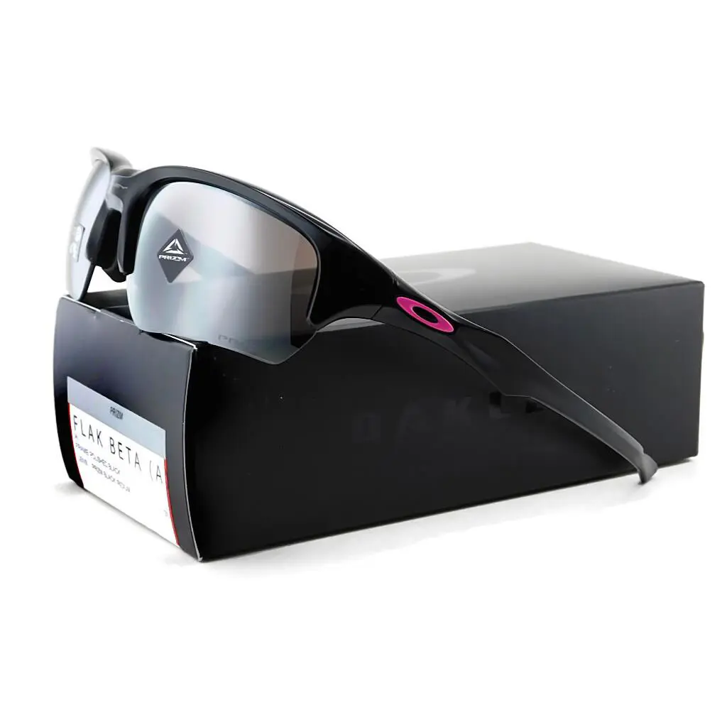 Flak Beta A Sunglasses Polished Black / Prizm Black Iridium Lens by Oakley