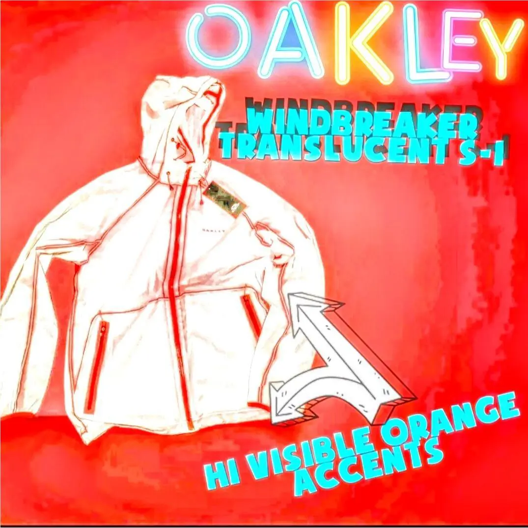 Oakley Orange Translucent Skyline Windbreaker Hood Medium Sunglasses