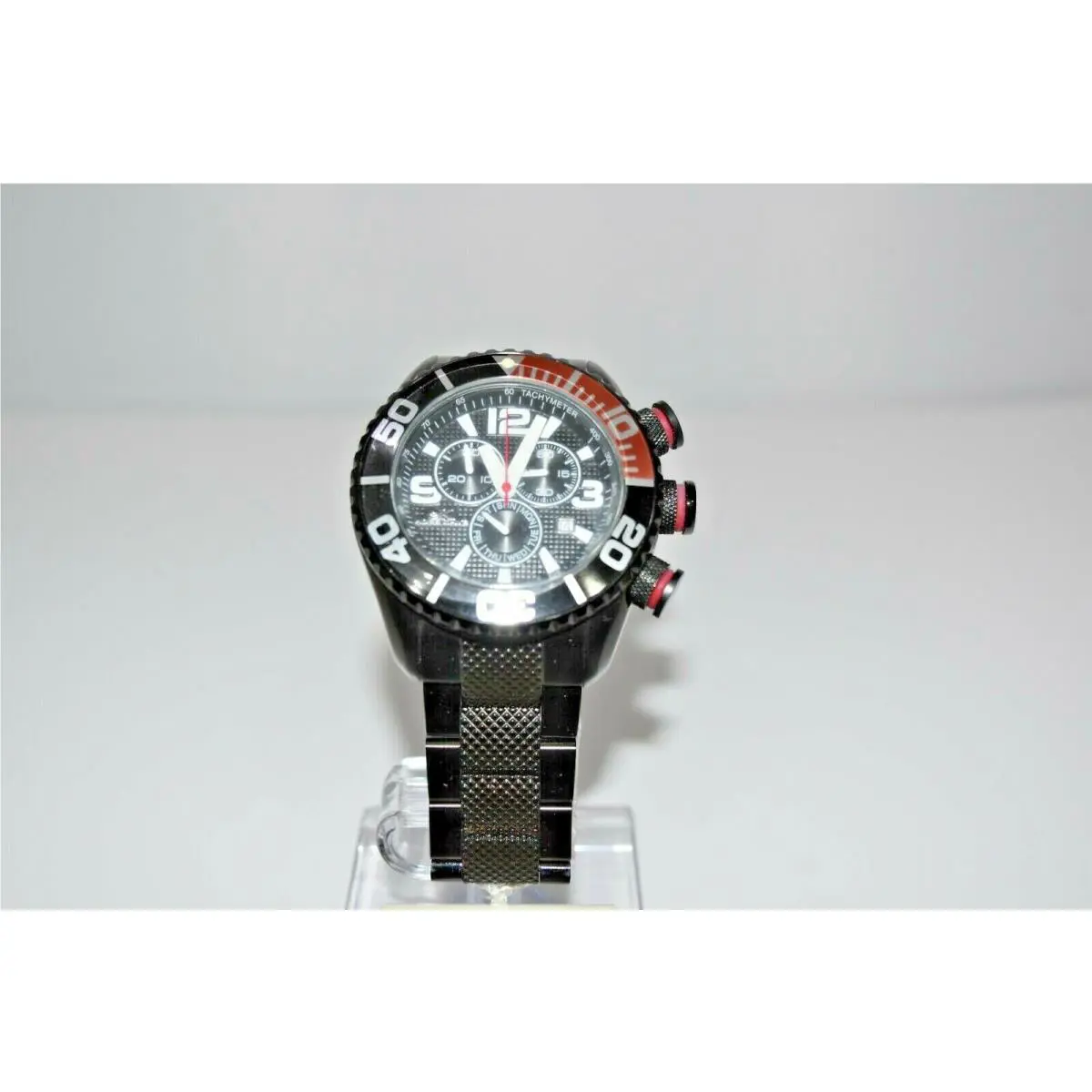 aK  Men`s Stainless Steel Chrono Oversized AK5434-M Watch by Adee Kaye