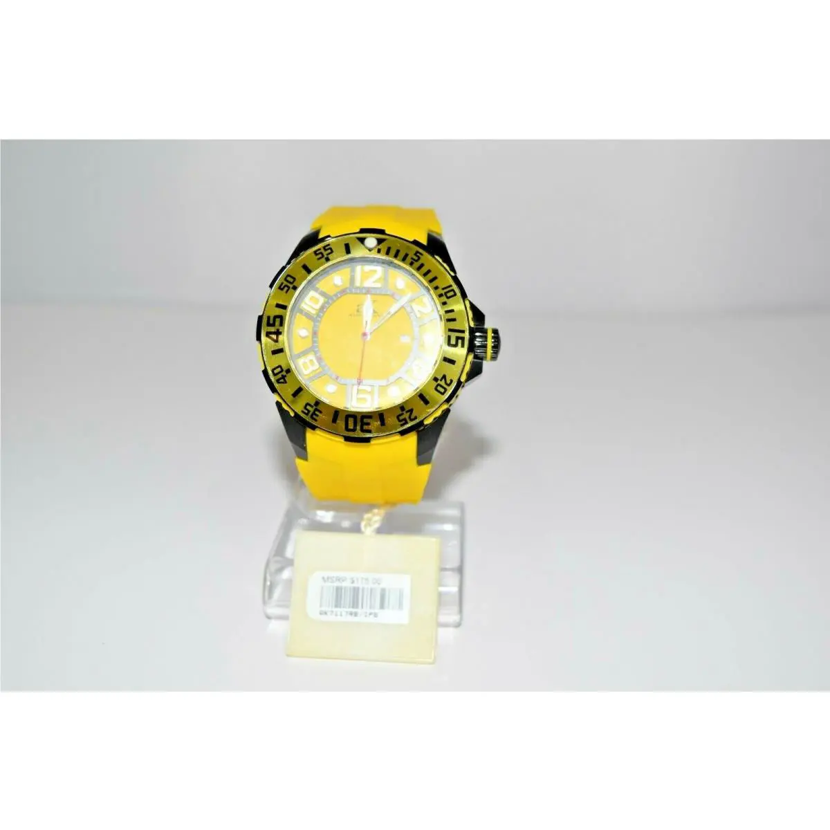 aK  Men`s Rubber SS Oversized AK7117RB Watch by Adee Kaye