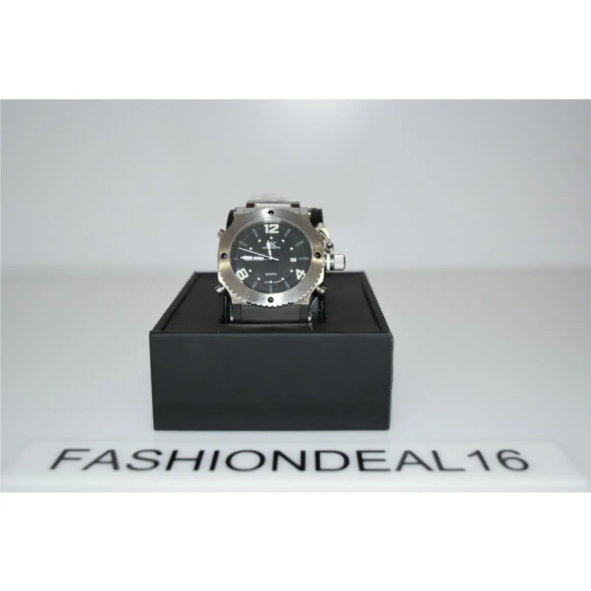 aK  SS Black Dial AK6469-M Watch by Adee Kaye