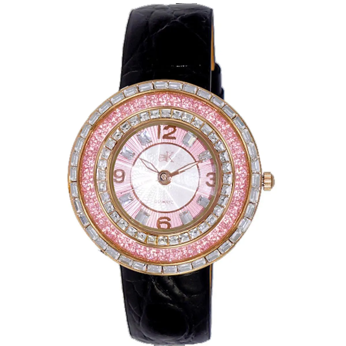 Adee Kaye Women`s Facceta Rose Gold Dial Watch - AK2116-LPK