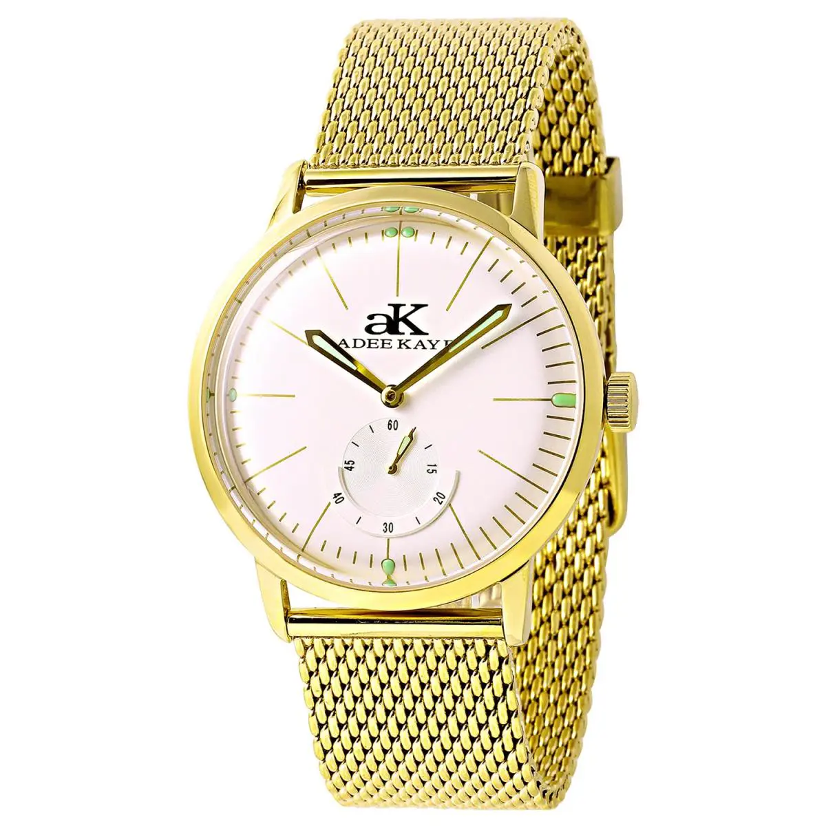Men`s Adore Gold-tone Stainless Steel Watch Japan Movement - AK9044-MG by Adee Kaye