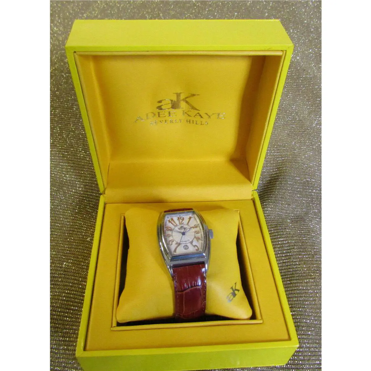 Nos  Mens Watch Miyota Co. Automatic Stainless Steel White Face W/date by Adee Kaye